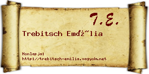 Trebitsch Emília névjegykártya